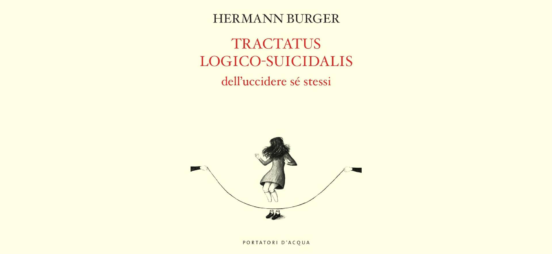 Hermann Burger, "Trattato logico-suicidalis" (copertina)
